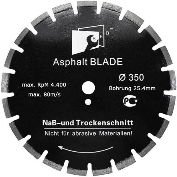 картинка Диск алм. отр. ф 350х11х4,0х25.4 сегмент ASPHALT BLADE Креост от компании Иж-туд