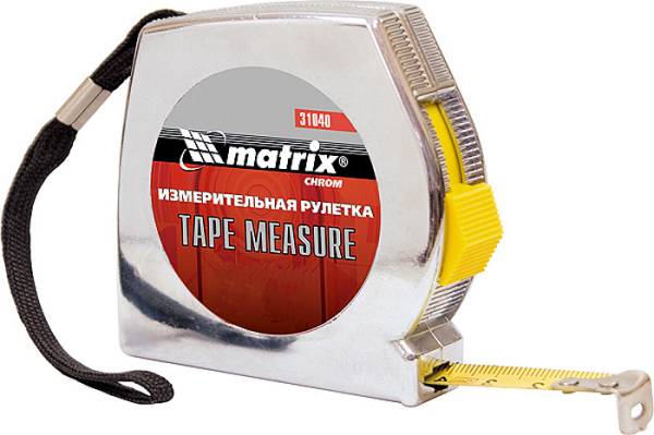 картинка Рулетка  5м/13мм Matrix Chrom /31040/ от компании Иж-туд