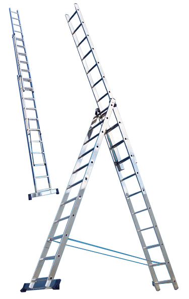 картинка Лестница алюминиевая 3-х секцион. 3х10 ст. Россия /97783/ от компании Иж-туд