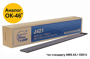 картинка Электроды Bridge J421 (аналог OK46) 2,5мм (1кг) /81791/ от компании Иж-туд