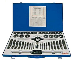 картинка Набор плашек и метчиков из 45шт. М6-М24 металл. футляр БМ /650145/ от компании Иж-туд