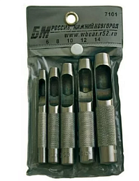 картинка Набор пробойников (6, 8, 10, 12, 14 мм) БМ /7101/ от компании Иж-туд