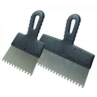 картинка Шпатель фасадный 150мм зубчатый, зуб 6х6мм Hobbi /12-7-150/ от компании Иж-туд